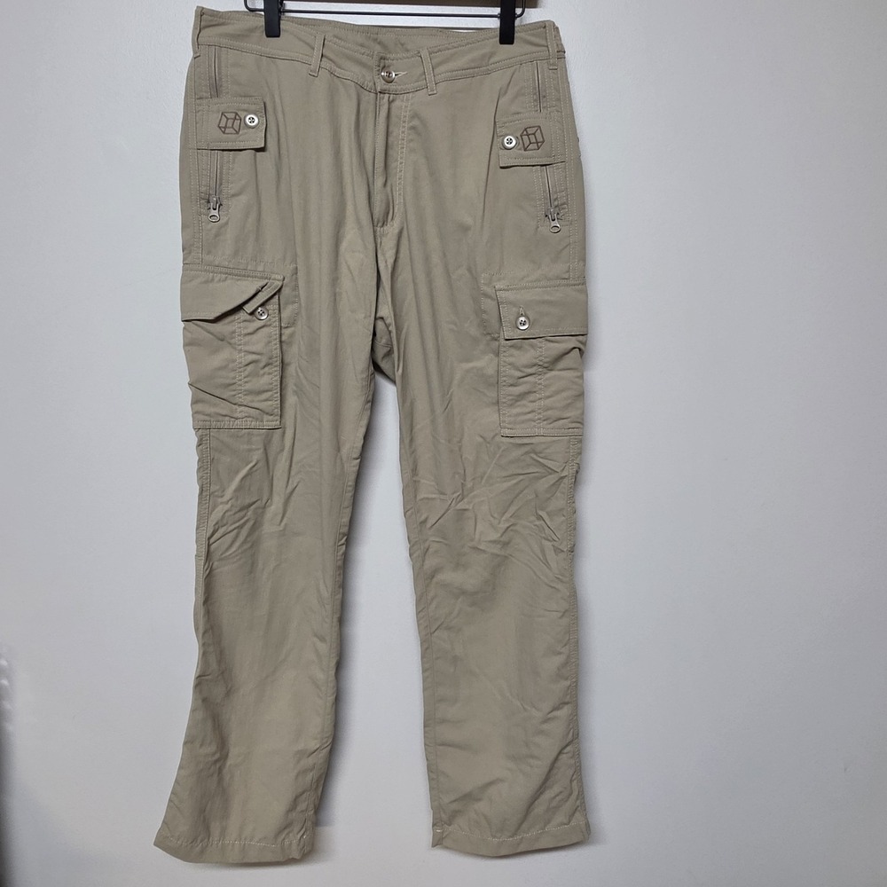 Clothing Arts Pants Mens 32x30 Beige P^cubed Pick-Pocket Proof Nylon Travel Hike